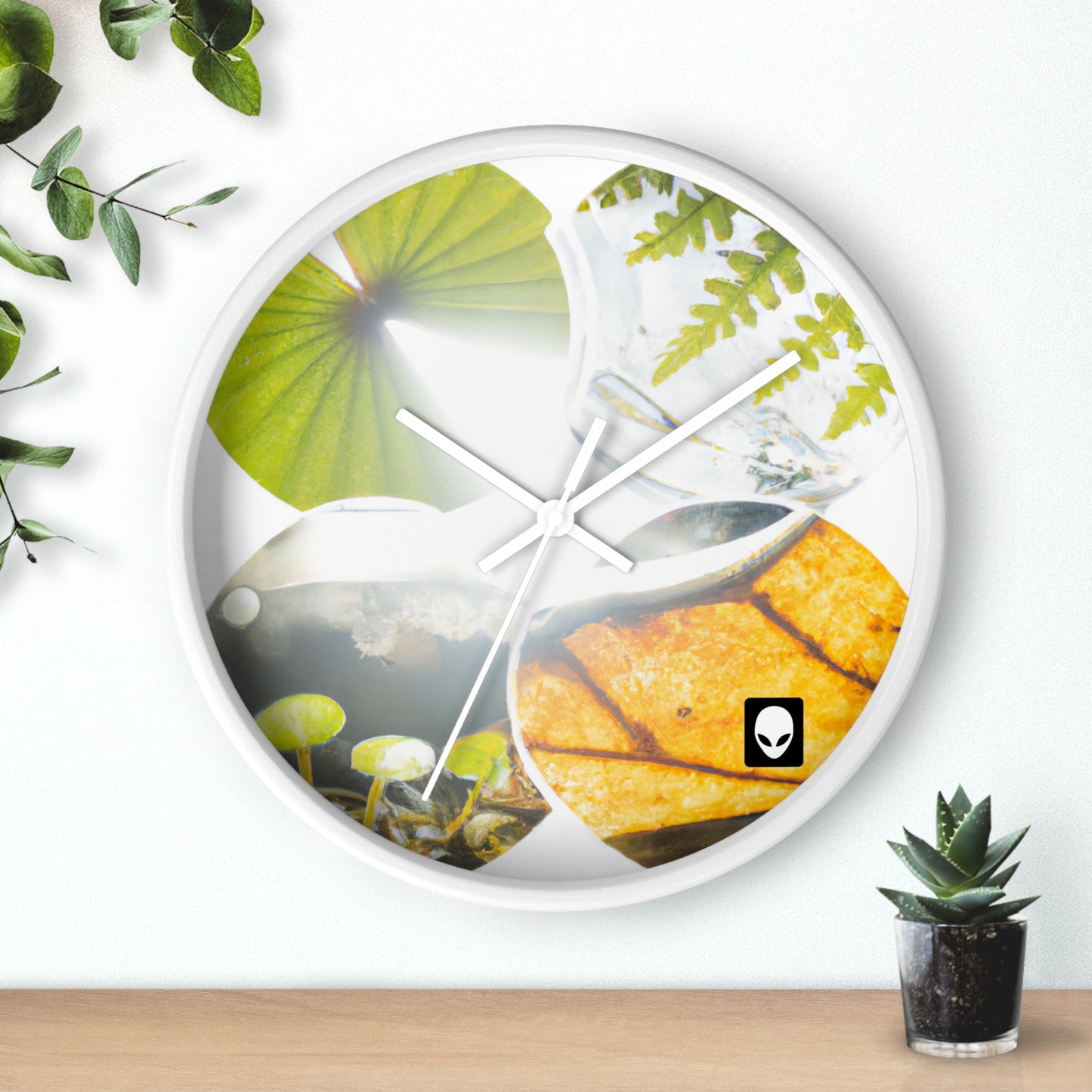 "Earth's Splendor: A Colorful Collage of Natural Wonders" - The Alien Wall Clock