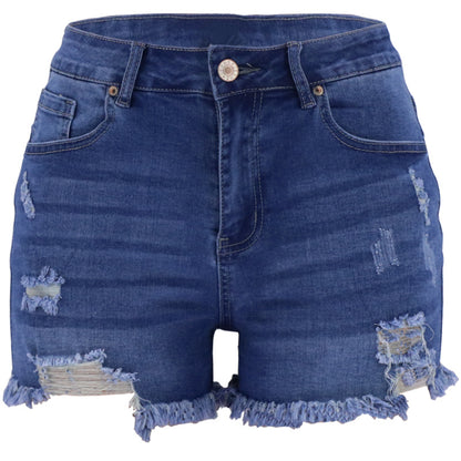 Neue Sommer Ripped High Waist Damen Denim Shorts