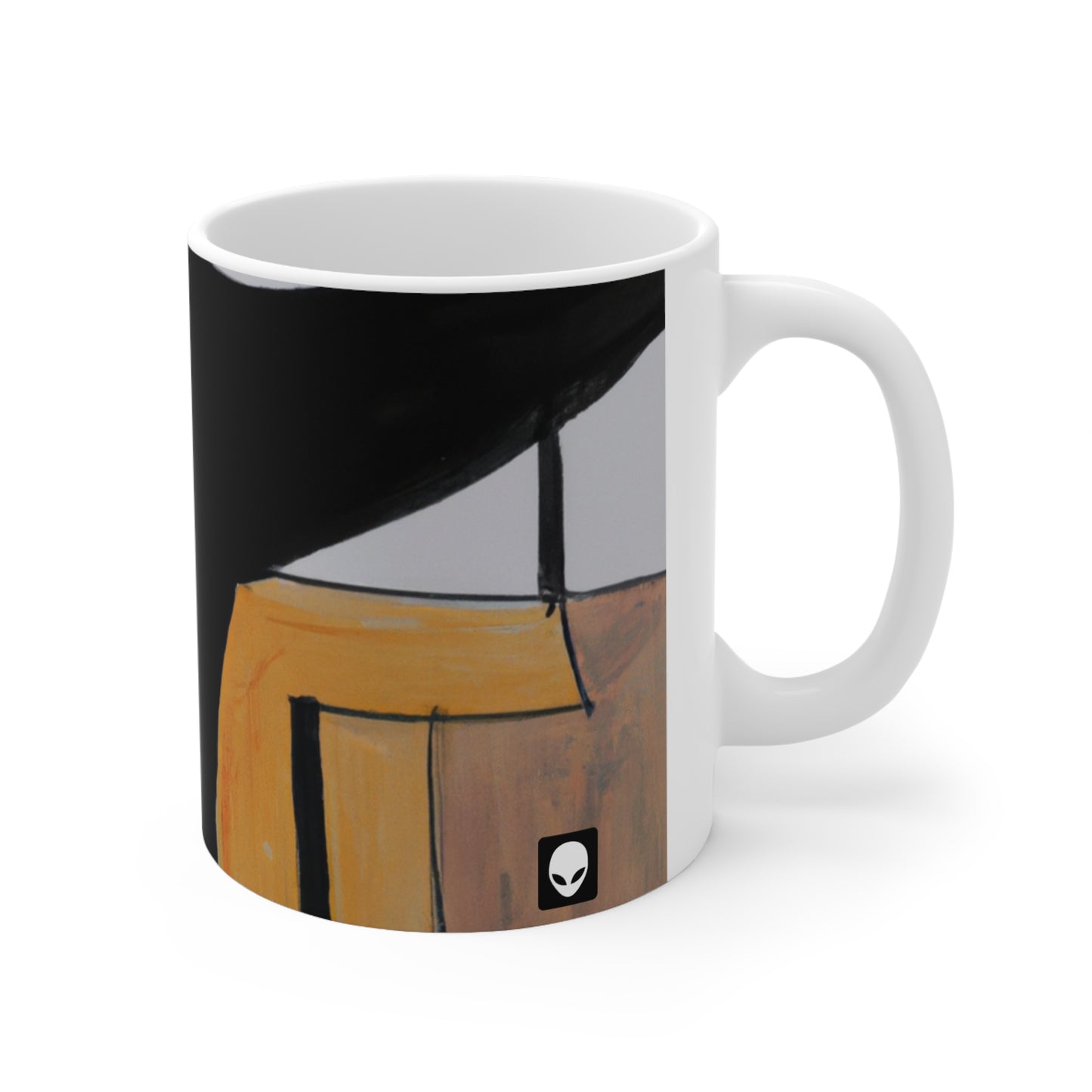 "Exploring Balance and Pattern in Abstract Art" - The Alien Ceramic Mug 11 oz