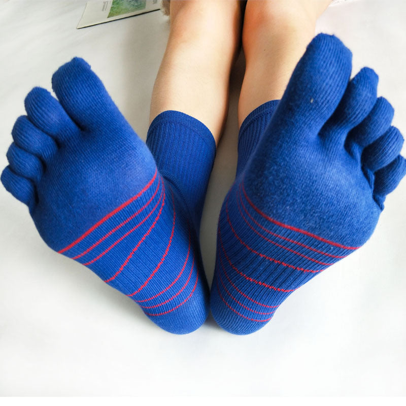 Herren-Sport-Fünf-Finger-Socken aus Baumwolle