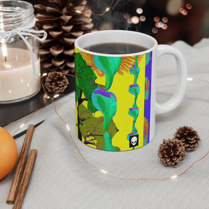 "Colisión de la belleza de la naturaleza" - Taza de cerámica The Alien 11 oz