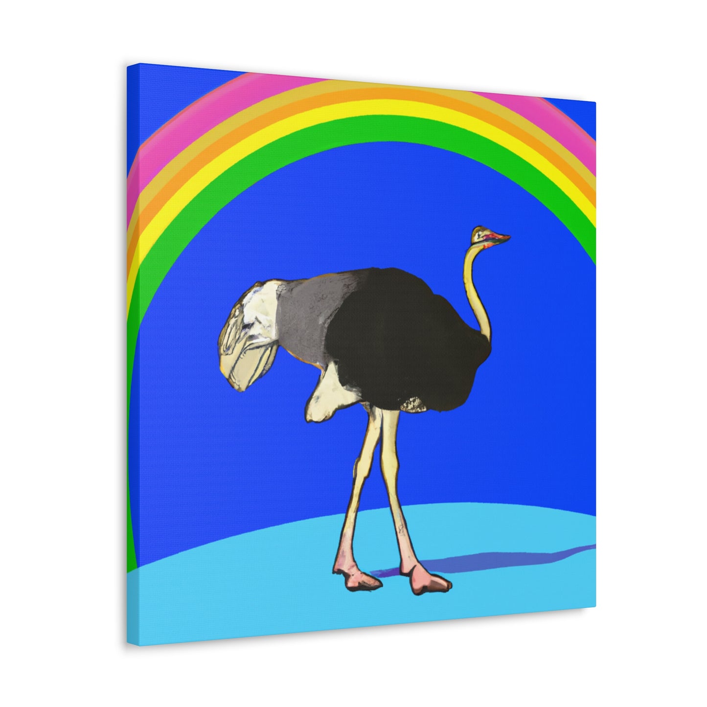 "Bridging the Divide: The Ostrich's Rainbow" - The Alien Canva