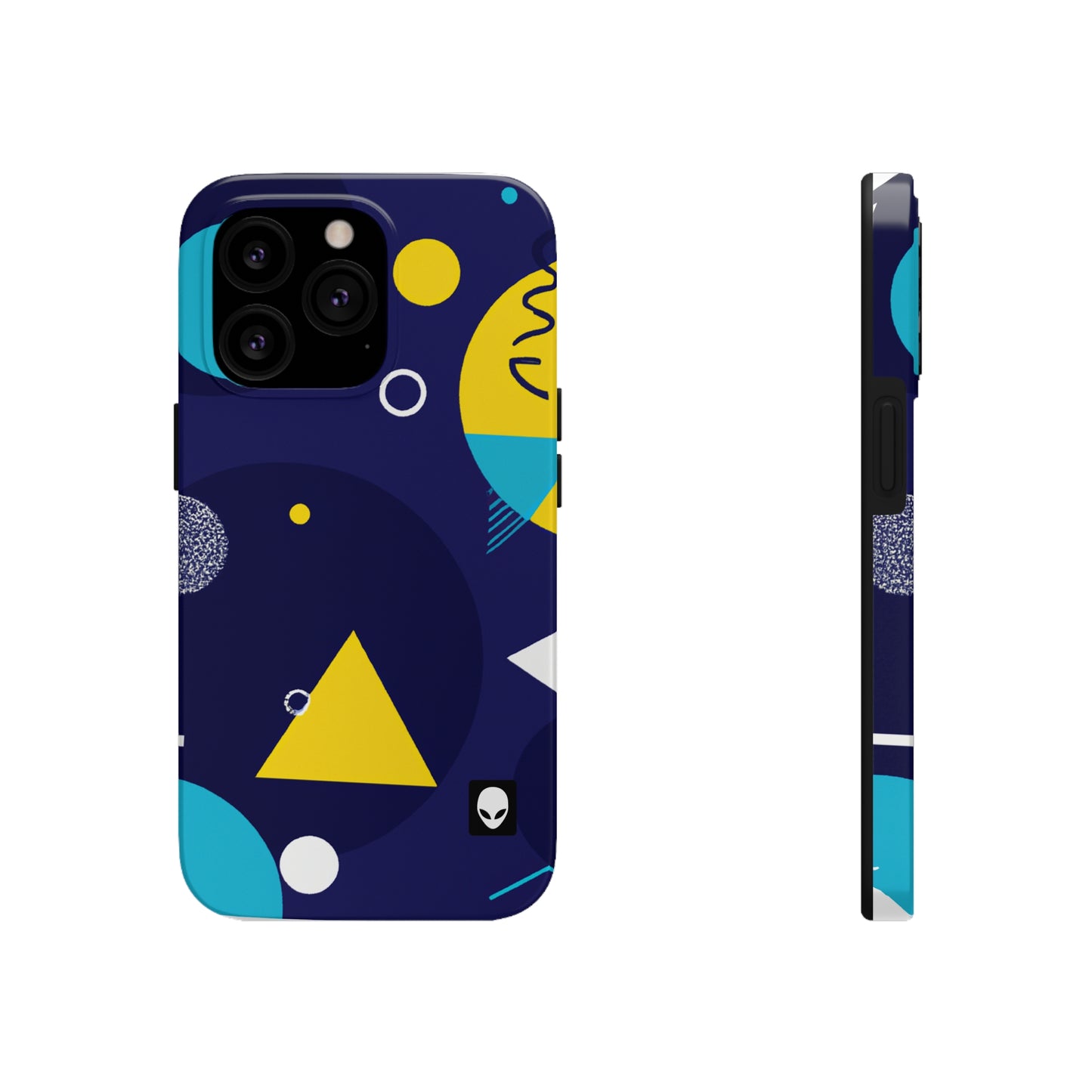 „Geometrische Fusion: Erwecken Sie Ihre Vision zum farbenfrohen Leben“ – The Alien Tough Phone Cases