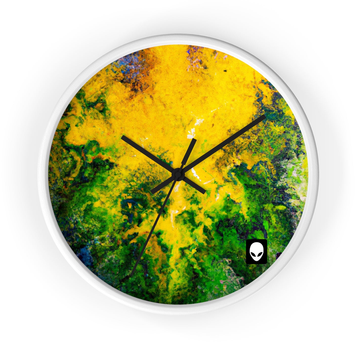 „Exploring Colorful Textures“ – Die Alien-Wanduhr