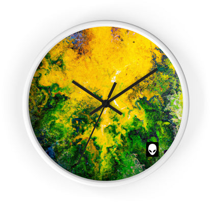 "Exploring Colorful Textures" - The Alien Wall Clock