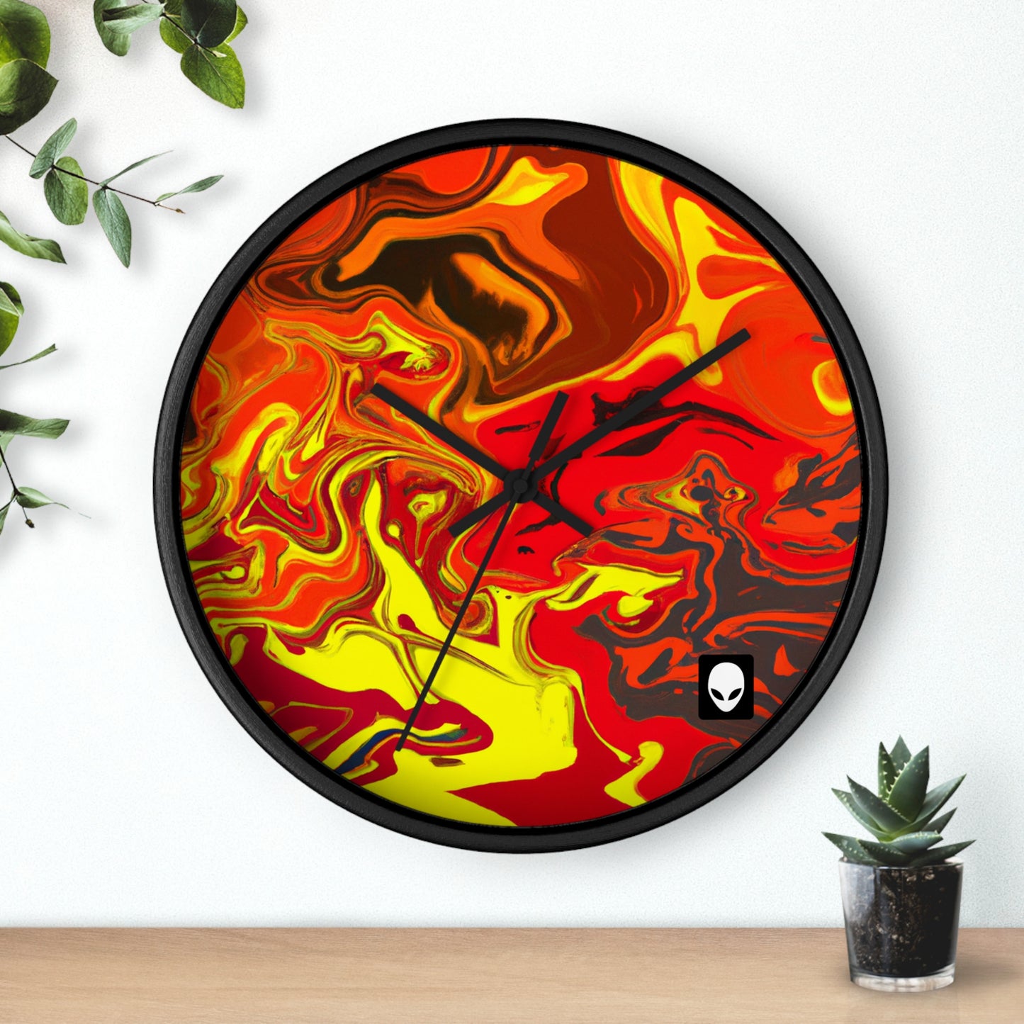 "Abstract Energy in Motion" - The Alien Wall Clock