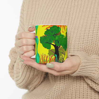 "Colisión de la belleza de la naturaleza" - Taza de cerámica The Alien 11 oz