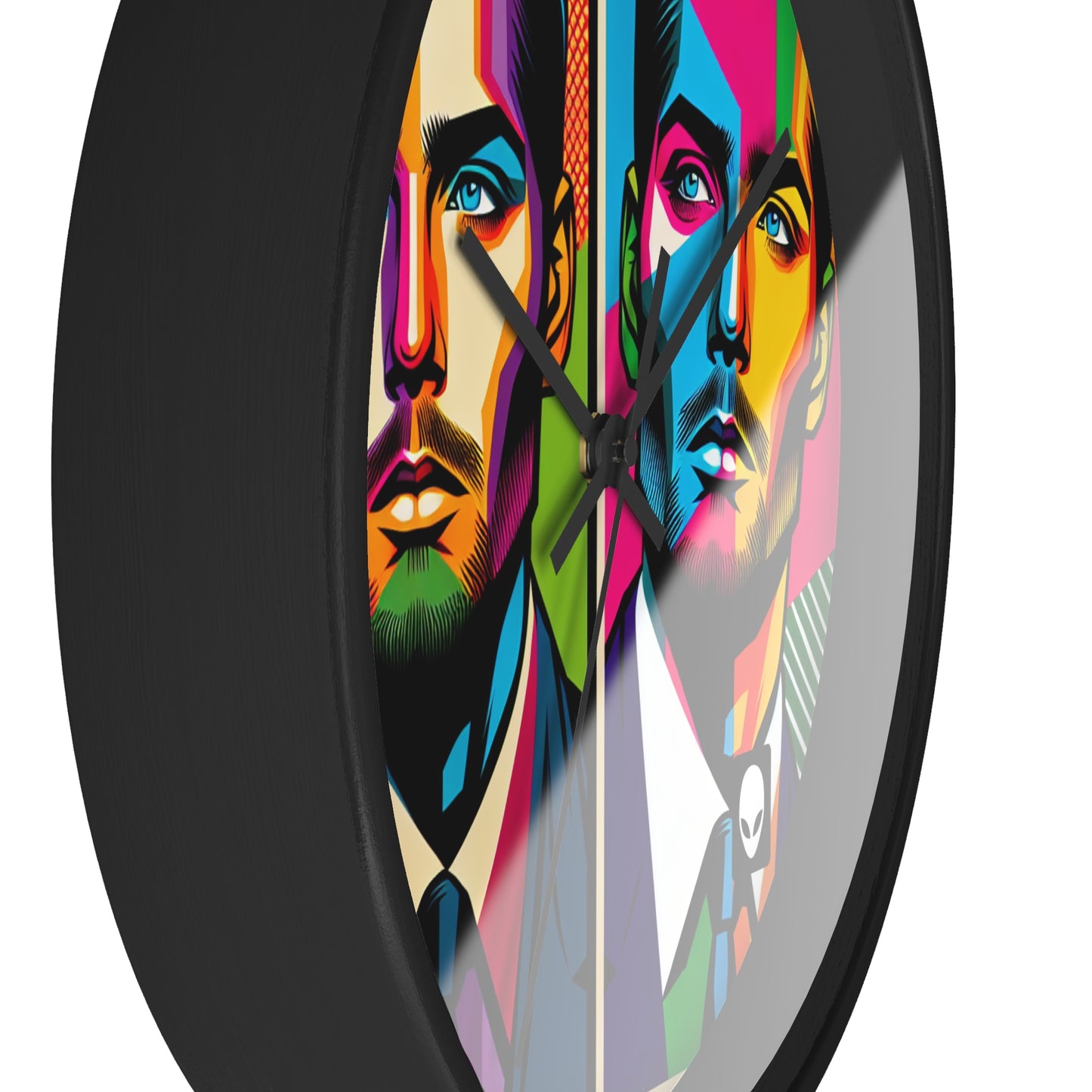 "Retrato de celebridad pop art" - El reloj de pared alienígena estilo pop art