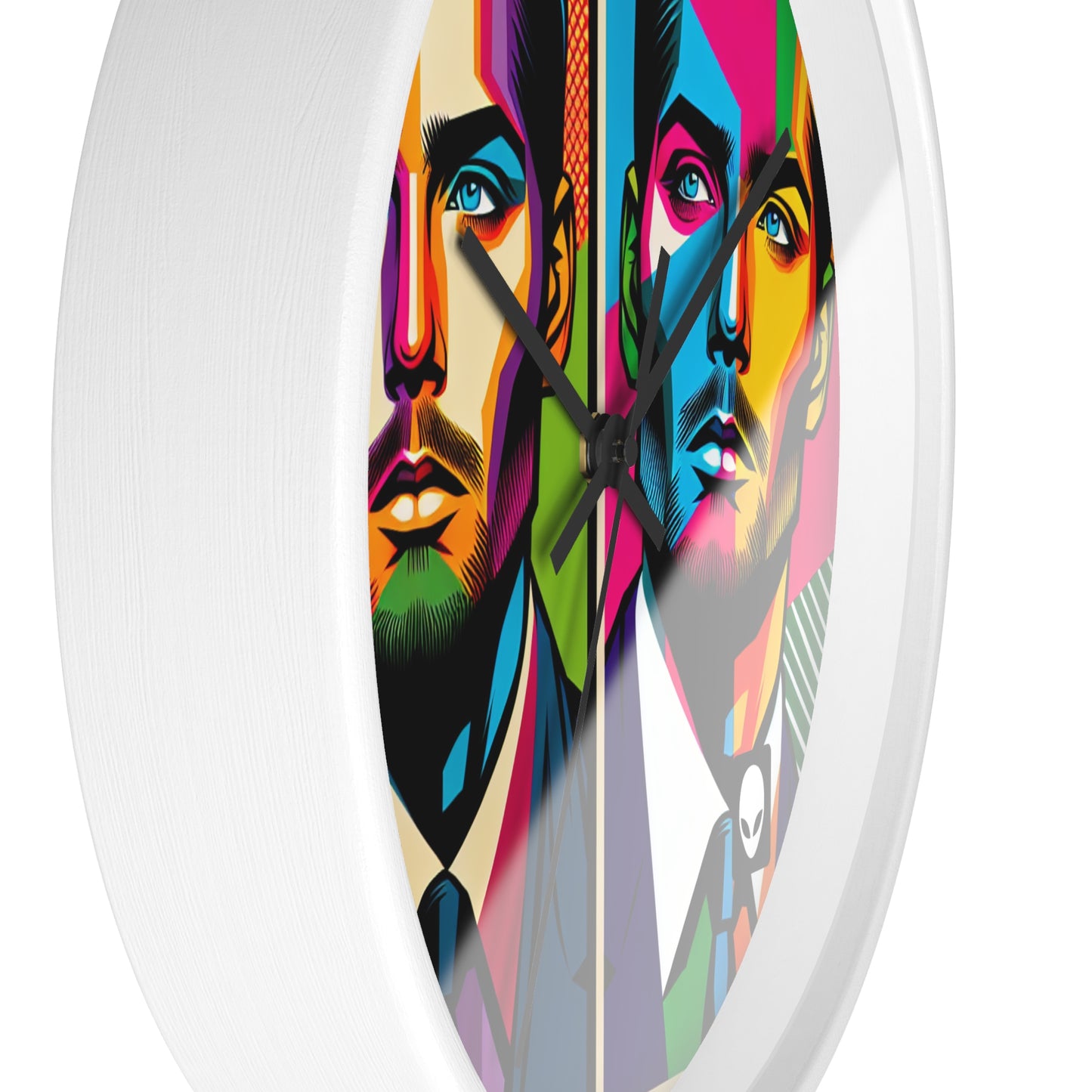 "Celebrity Pop Art Portrait" - Die Alien Wanduhr im Pop Art Stil