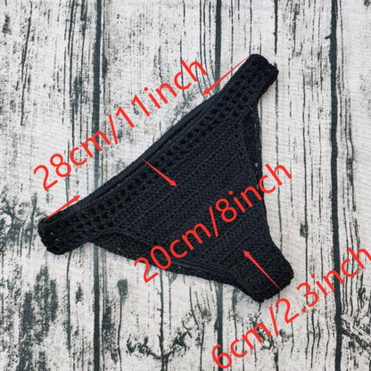 Handmade Crochet Bikini Sets Push-Up Pads Swimsuits