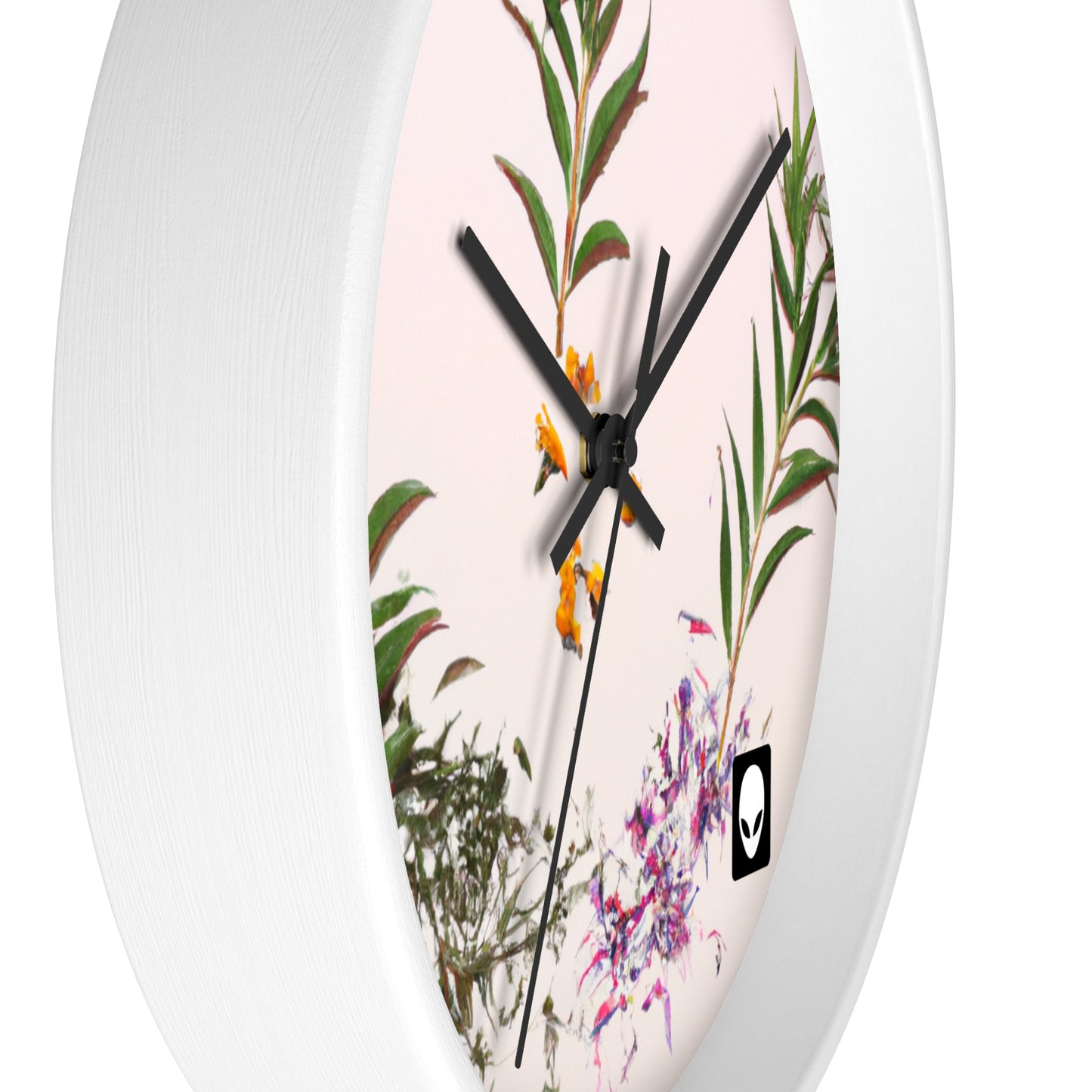 "Exploring Nature's Palette: An Experiment in Abstract Art" - The Alien Wall Clock