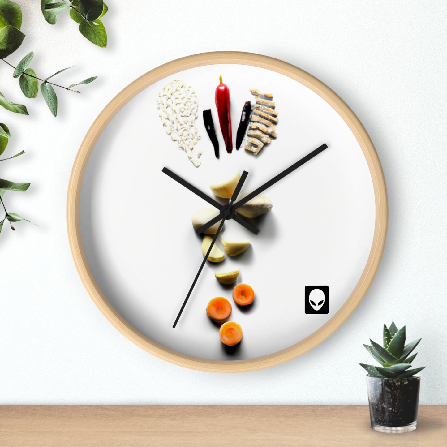 "Cocinando creatividad: arte de cocina de bricolaje" - El reloj de pared alienígena