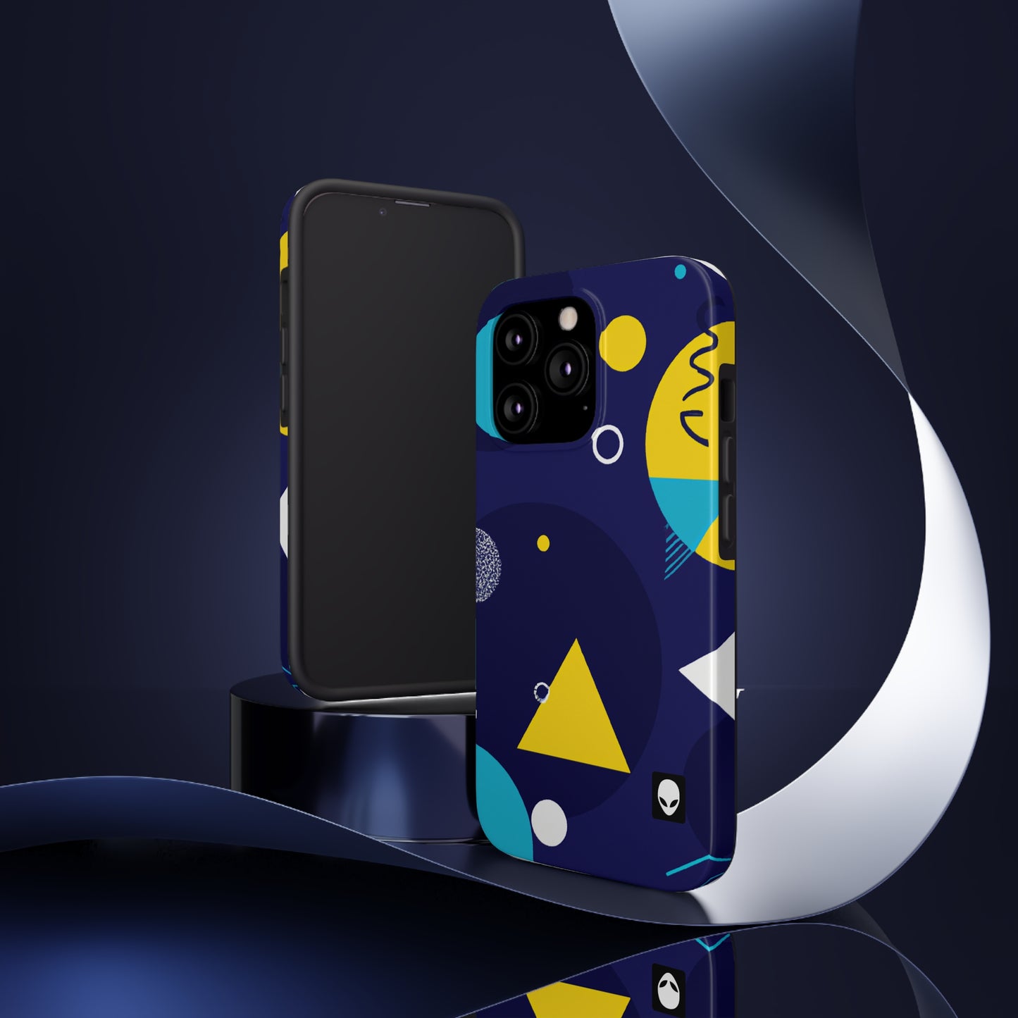 „Geometrische Fusion: Erwecken Sie Ihre Vision zum farbenfrohen Leben“ – The Alien Tough Phone Cases