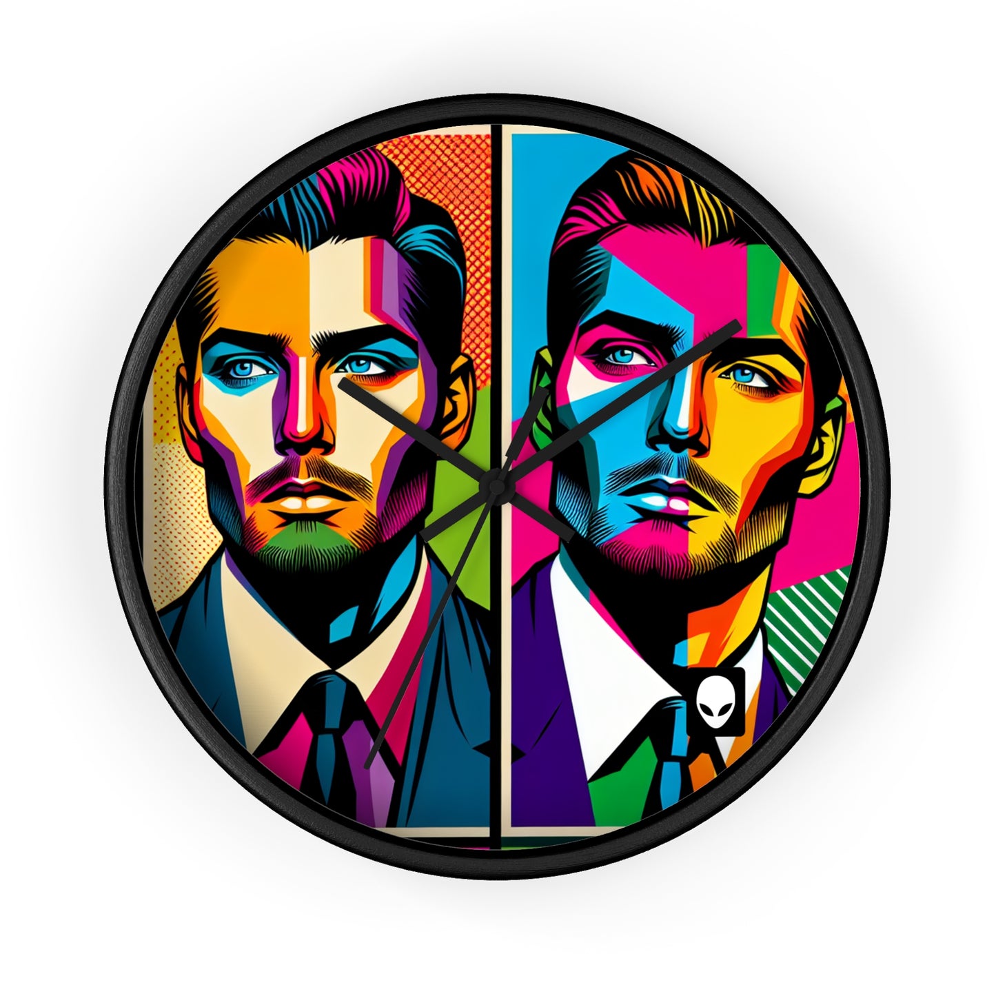 "Celebrity Pop Art Portrait" - The Alien Wall Clock Pop Art Style