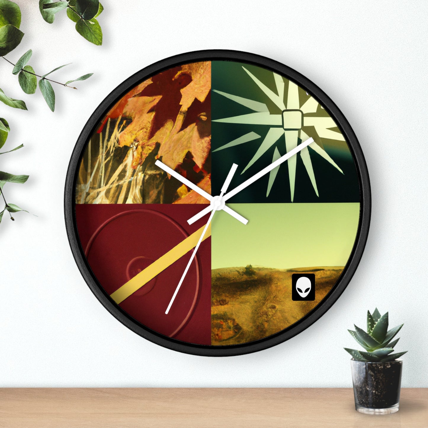 "Un reflejo de mi viaje: un collage de crecimiento y transformación" - The Alien Wall Clock