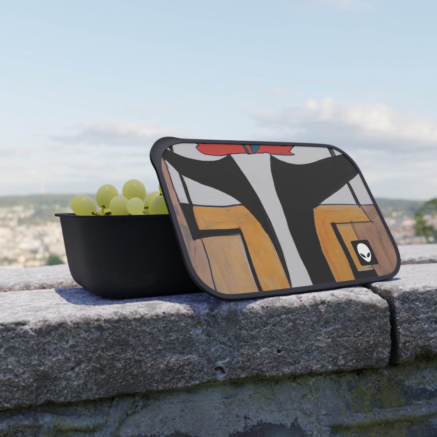 "Exploring Balance and Pattern in Abstract Art" - The Alien Eco-friendly PLA Bento Box with Band and Utensils