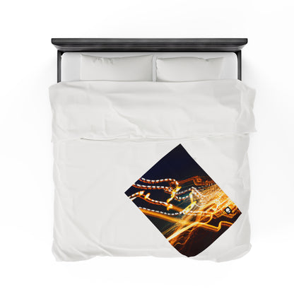 "Chaotic Disruption: An Abstract Exploration" - The Alien Velveteen Plush Blanket