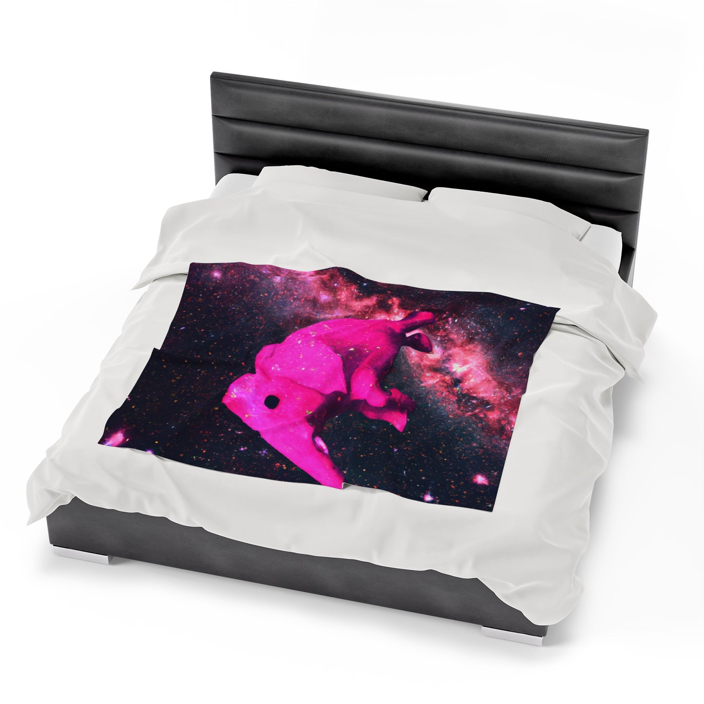 "Majestic Pinkelephant Exploration" - The Alien Velveteen Plush Blanket