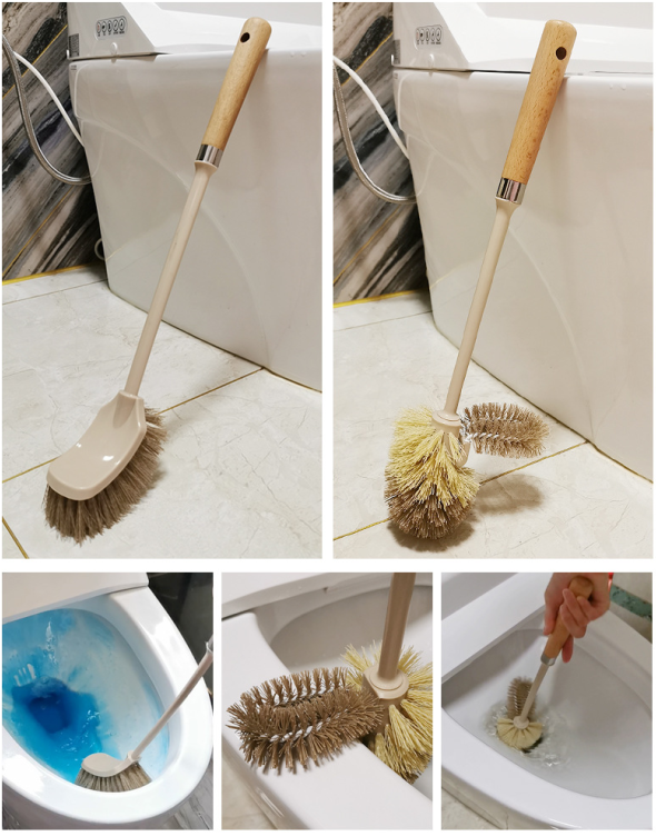 Mango de madera para el hogar, cepillo de baño, Herramientas de limpieza, cepillo para limpiar el baño, cepillos limpiadores de suelo de cocina