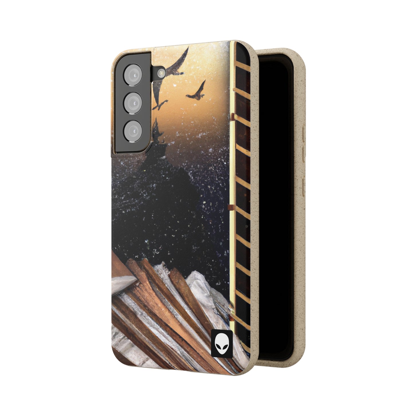 "A Tale of Storytelling Art: A Mixed Media Masterpiece" - The Alien Eco-friendly Cases