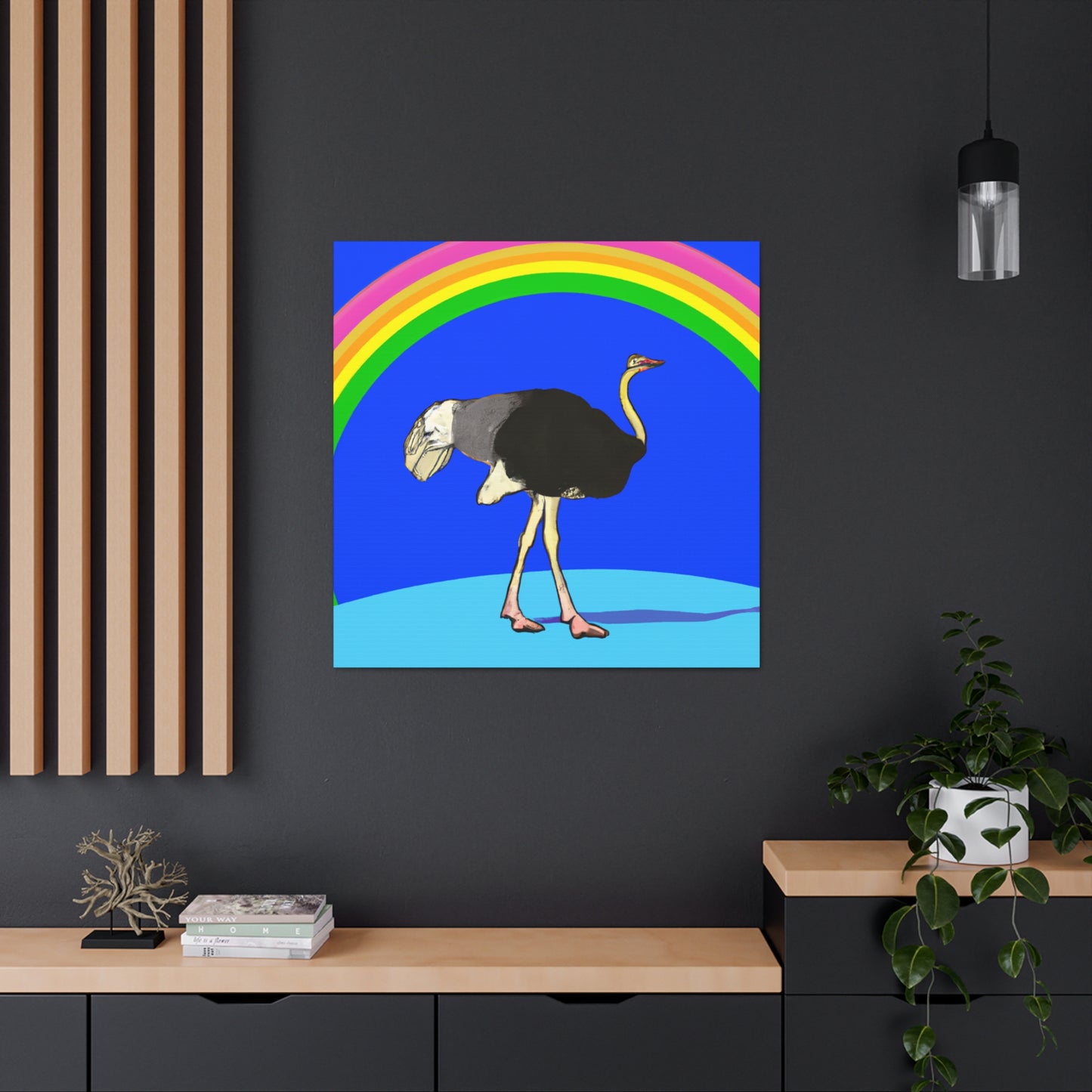 „Bridging the Divide: The Ostrich's Rainbow“ – The Alien Canva