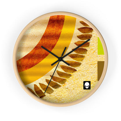 "A Natural Mosaic: Shapes and Colors from the Earth" - The Alien Wall Clock