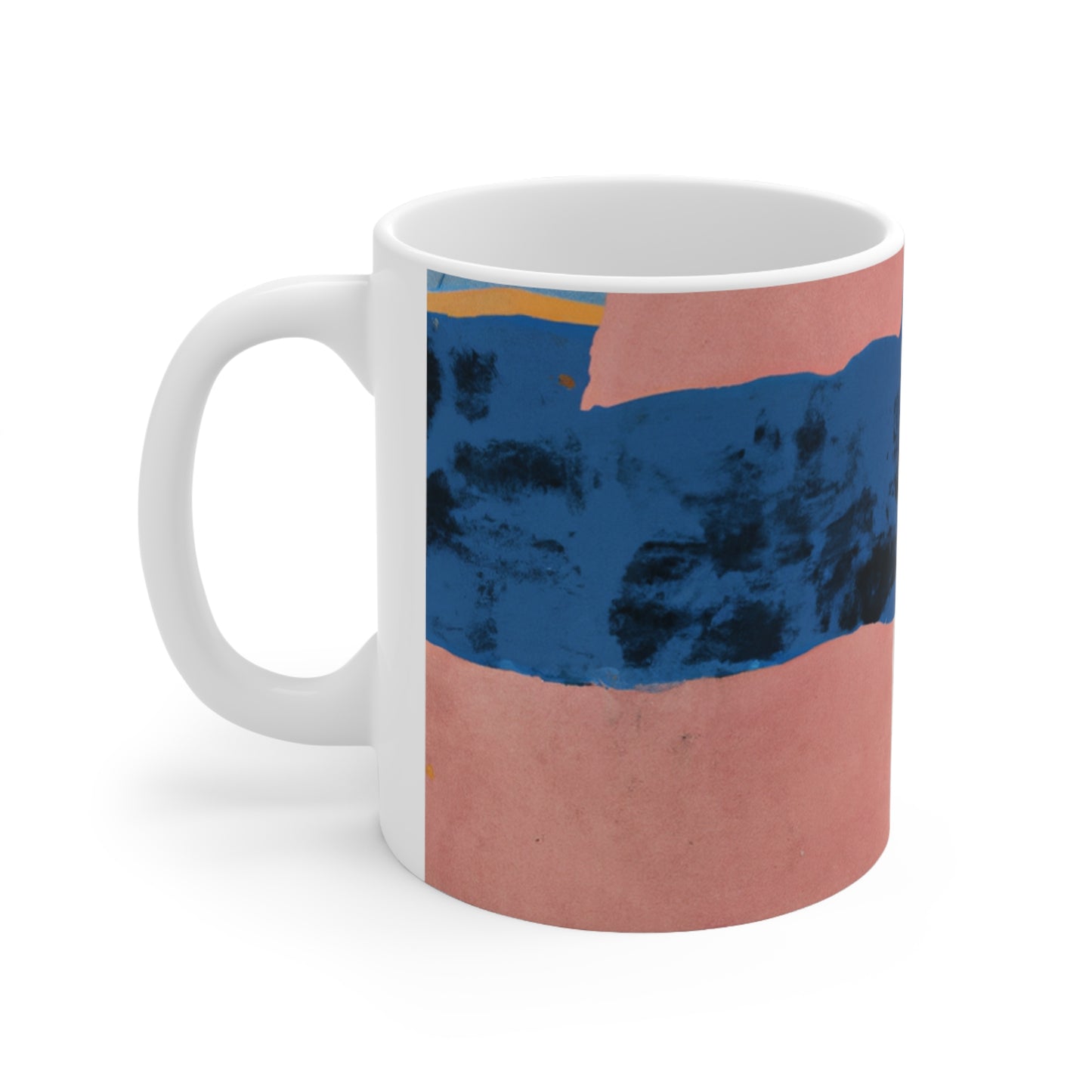 "Interplay of Light and Shadow: An Abstract Collage" - The Alien Ceramic Mug 11 oz