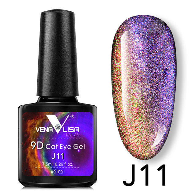 Venalisa 9D Gellack Cat Eye Magic Chameleon Gellack Nagelmaniküre Galaxy Starry Magnetic Mehrfarbig 5 ml Nagelgellack