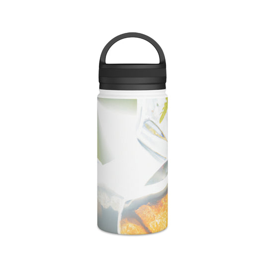 "Earth's Splendor: A Colorful Collage of Natural Wonders" - The Alien Stainless Steel Water Bottle, Handle Lid