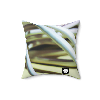 "Abstract Artistry: Constructing Emotion from Common Objects" - The Alien Square Pillow