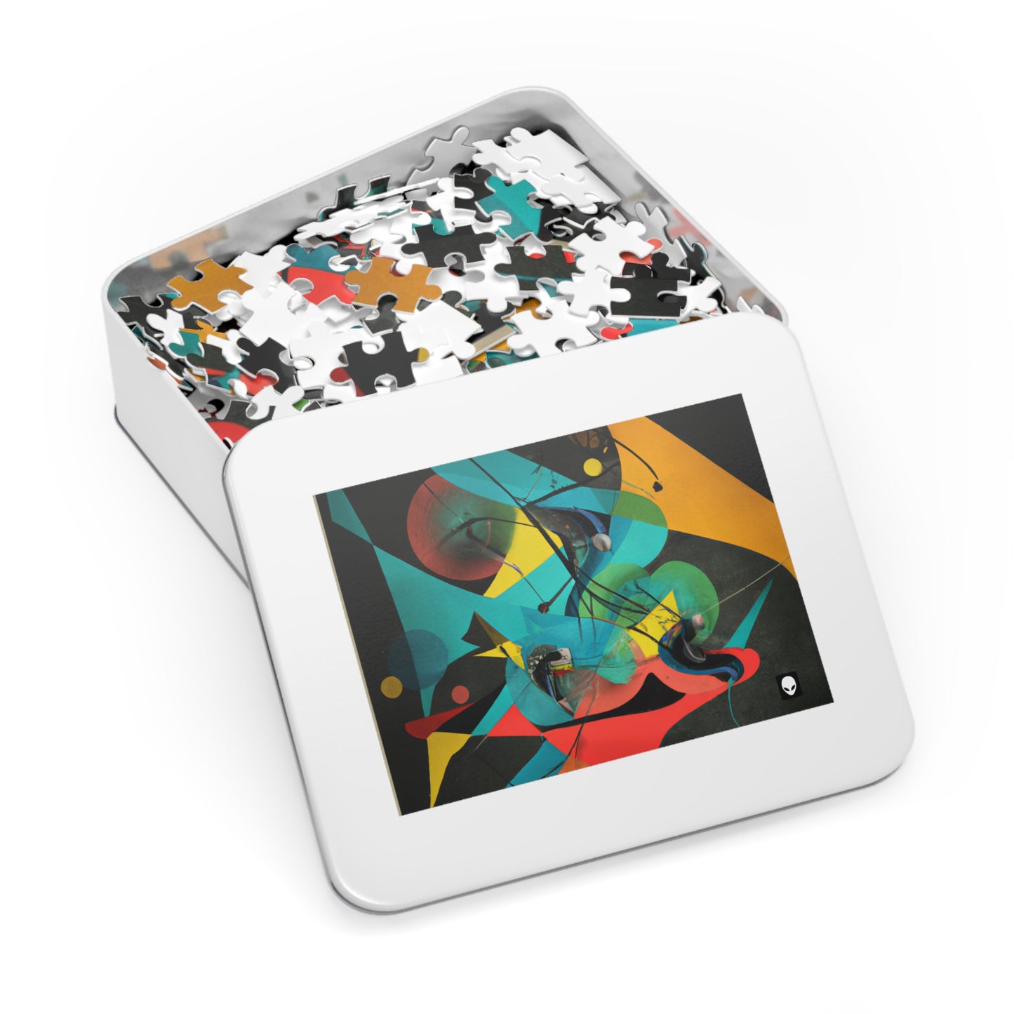 "Illusionary Perspective: A Colorful Dance of Light" - The Alien Jigsaw Puzzle