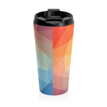 Rainbow Geometry - El alienígena Taza de viaje de acero inoxidable