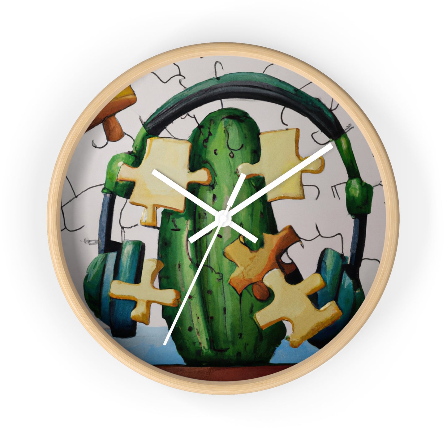 "Cactified Puzzle Time" - The Alien Wall Clock