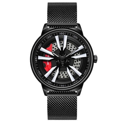 Men's Creative Cool Dial Rotating Wheel Quartz Watch