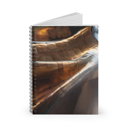 Metallic Whirlwind - The Alien Spiral Notebook (Ruled Line)