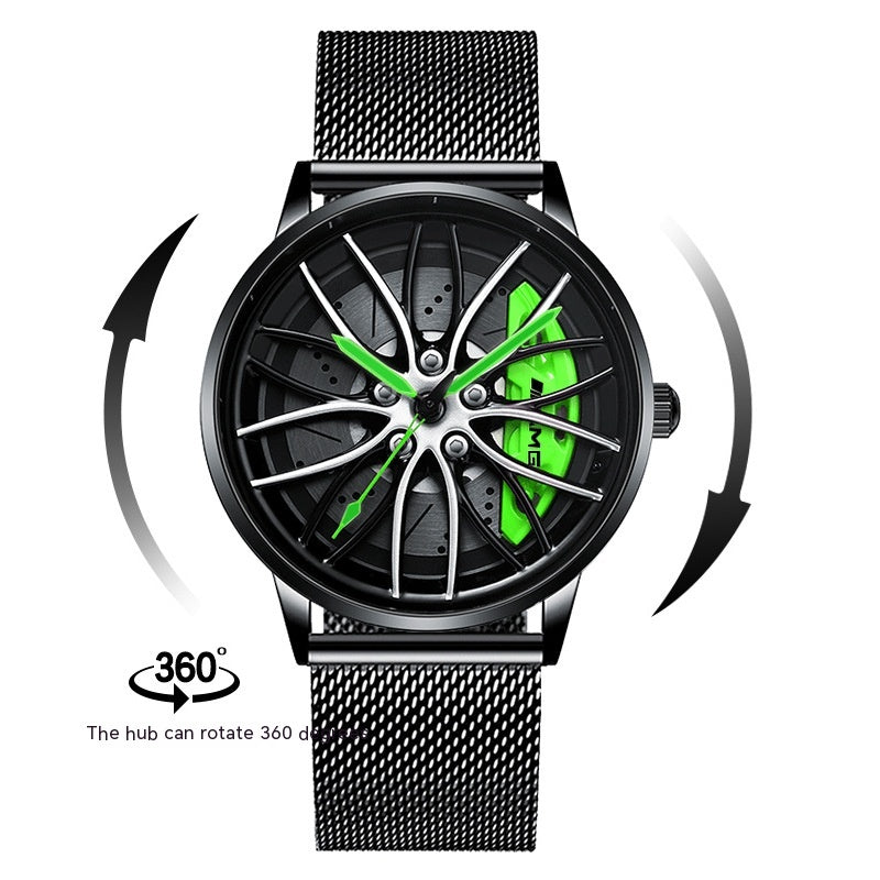 Reloj SVJ Wheel Watch AMG488 con calibre verde para hombre