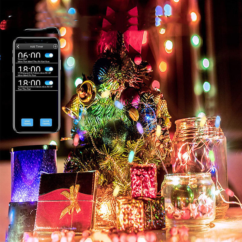 USB Smart Bluetooth Led Kupferdraht String Licht App Steuerung Weihnachtsbaum Dekor Neujahr Fee Licht Girlande Weihnachtsdekoration