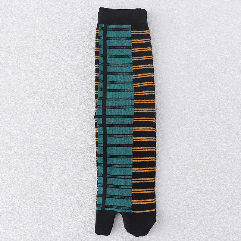 Men's Split Toe Cotton Mid-tube Socks