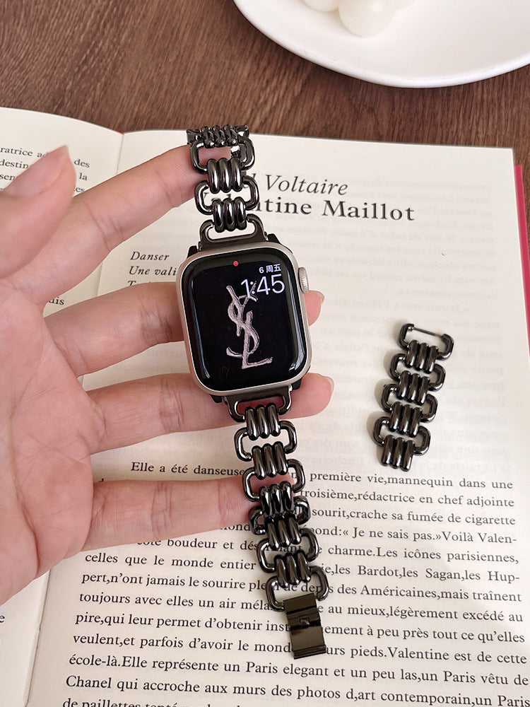 El reloj 8 representa una cadena que combina con la hebilla de anillo de metal Iwatch765 Generation SE