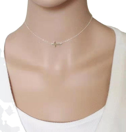 Simple Style Fashion Cross Clavicle Necklace