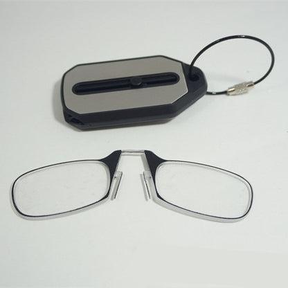 Mini Nose Clip On Portable Reading Glasses Men For Women Rimless Portable Magnifying Presbyopic Glasses Eyewear Ladies