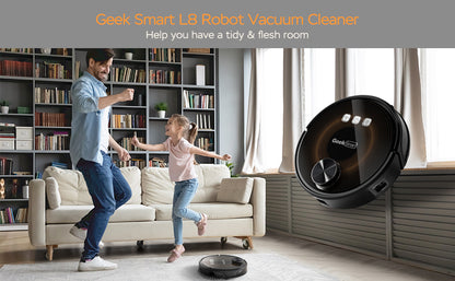 Geek Smart L8 Roboter-Staubsauger und Wischroboter, LDS-Navigation, Wi-Fi-verbundene APP, selektive Raumreinigung, MAX. 2700 PA Saugleistung, ideal für Haustiere und größere Häuser. Verkauf bei Amazon verboten