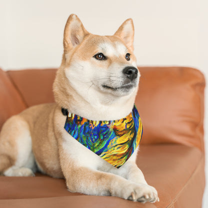 "A Cat Amongst the Celestial Tea Leaves" - The Alien Pet Bandana Collar