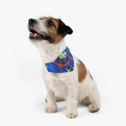 "Un paso a través de los tiempos" - El collar de bandana para mascotas alienígenas