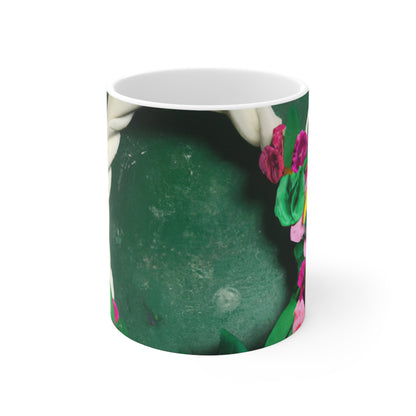 "Floral WhIRLwind" - The Alien Ceramic Mug 11 oz