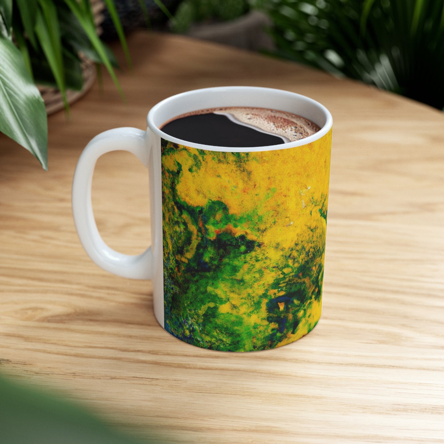 "Explorando texturas coloridas" - Taza de cerámica The Alien 11 oz