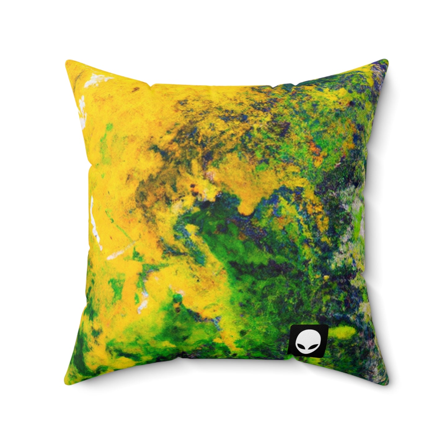 "Exploring Colorful Textures" - The Alien Square Pillow