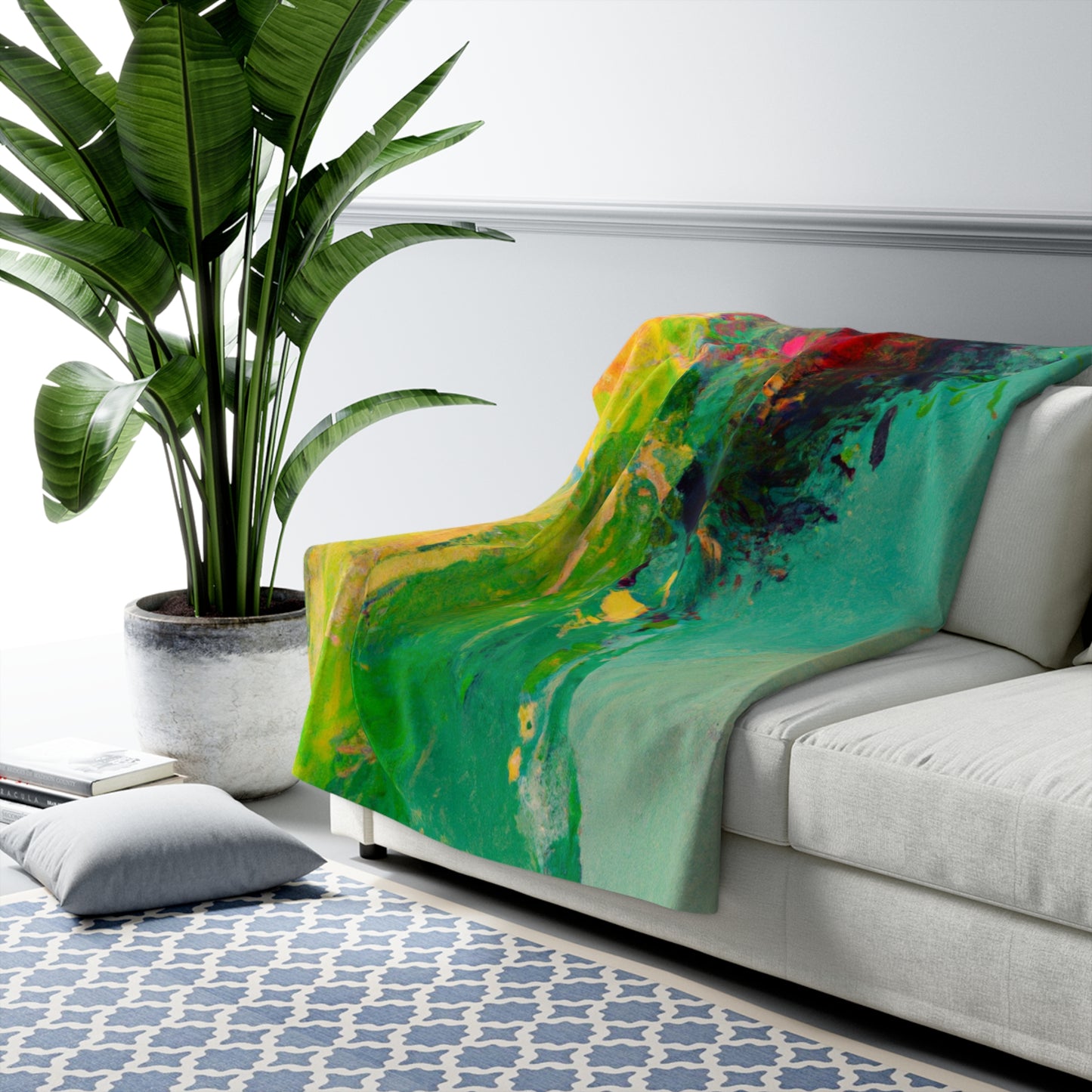 "A Lazy Summer's Day: An Abstract Ode" - The Alien Sherpa Fleece Blanket