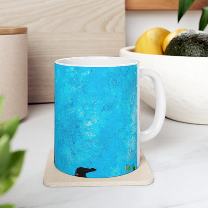 "Crow's Perch on a Waning Tower" - The Alien Ceramic Mug 11 oz