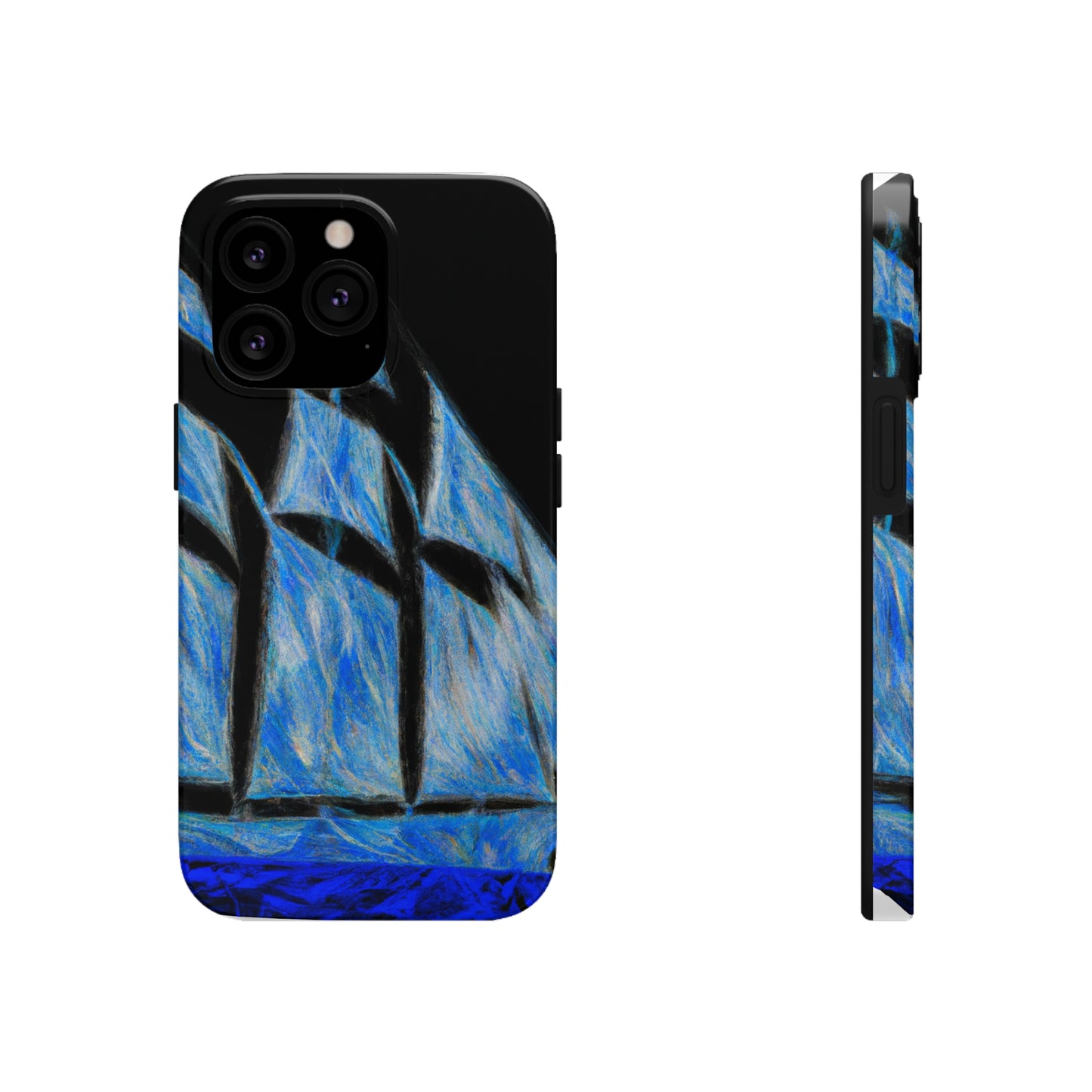 „El velero azul y las velas blancas: Una aventura de libertad en el mar“ – The Alien Tough Phone Cases